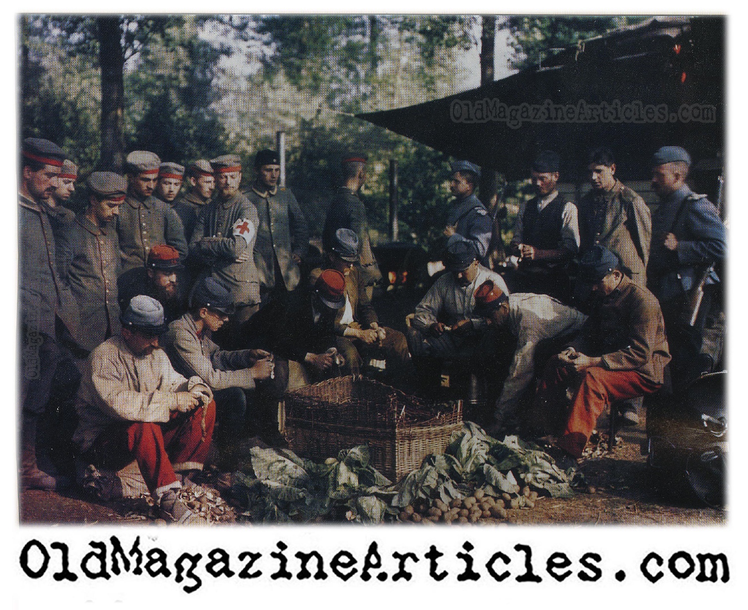 A Color Photograph of German Prisoners (1915)